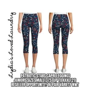 16 Piece Lot Junior Capri Leggings Sz Small to XXXL No Hangers